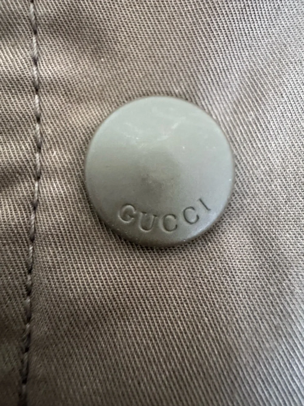 GUCCI MEN’S TWO TONE BOMBER LEATHER AND CANVAS JACKET